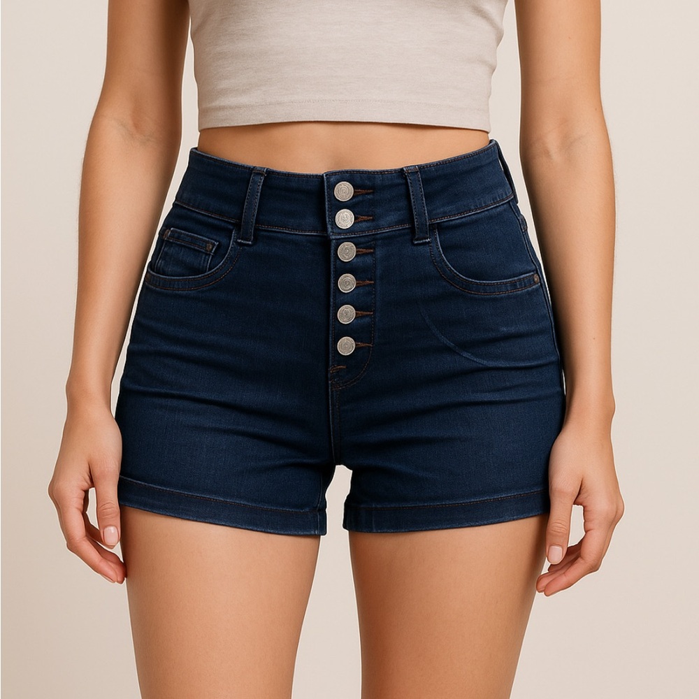Guess High-Waisted Dark Wash Denim women’s Shorts - Size 25 USA    (G7)✨✨